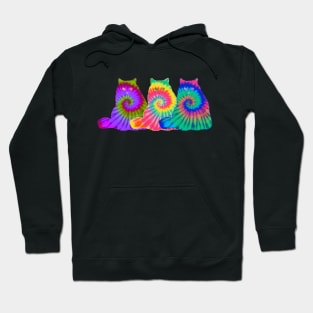 three colorful cats Hoodie